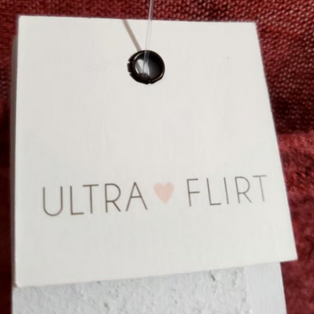 Ultra Flirt Charcoal Gray Tie-Dye Long Sleeve Short Sweaterdress - Picture 5 of 5